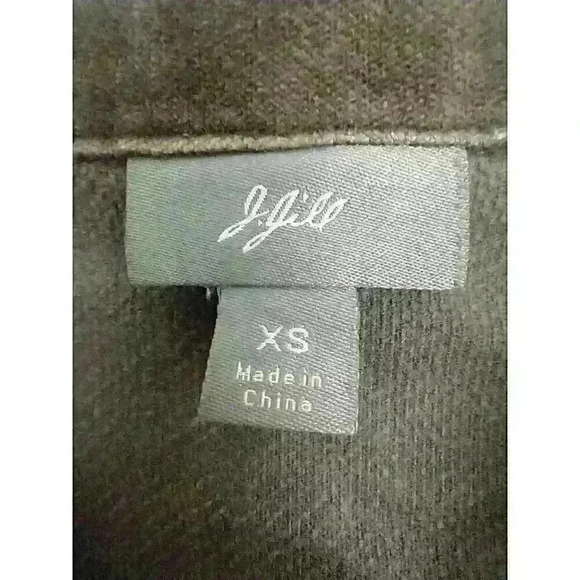 J Jill Womens Jacket XS Brown Elbow Patches Buttons 100% Cotton - Picture 4 of 9